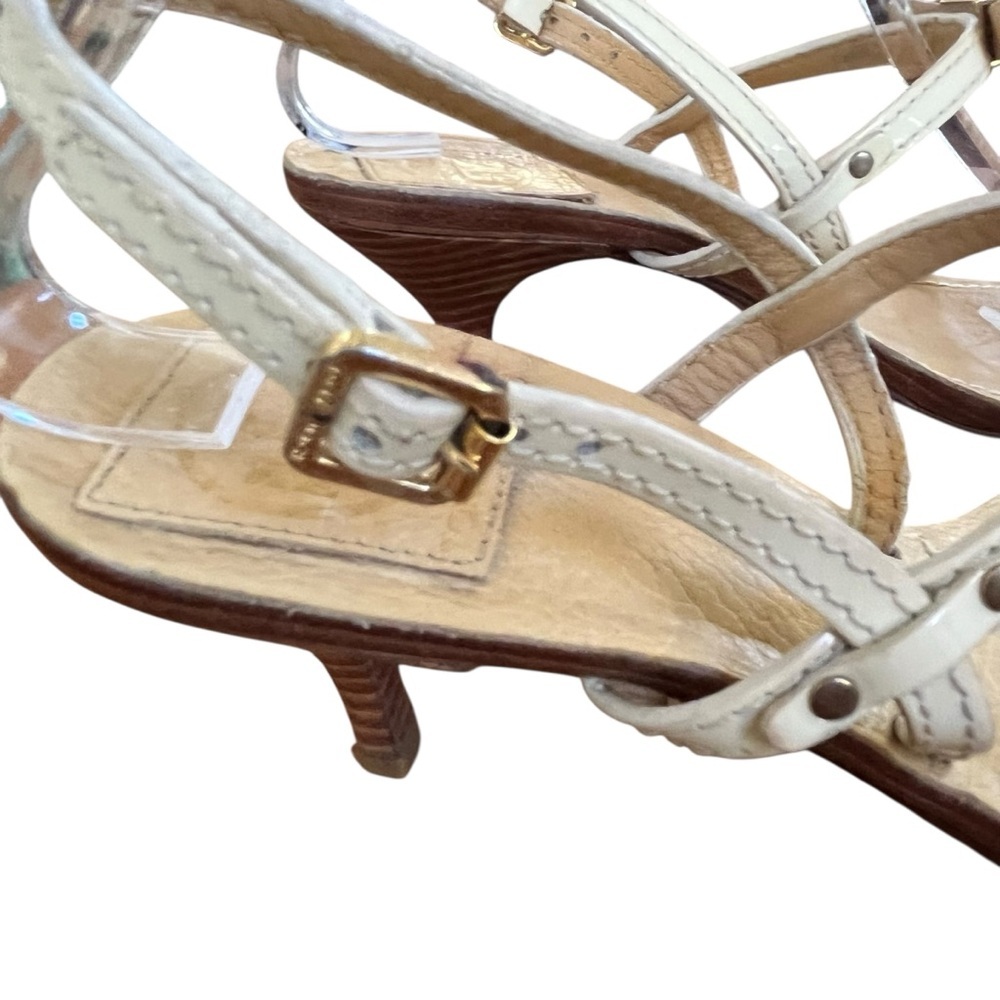 Tory Burch Tan Strappy Heels with Bow - Picture 7 of 12